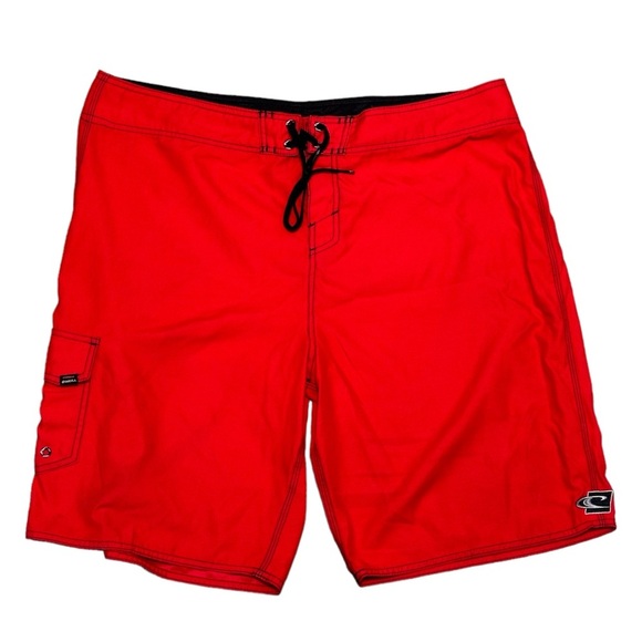 Men's O’Neill 40 XL Swim Board Shorts Trunks Red Swimwear Trunks Drawstring NWOT - Picture 3 of 9